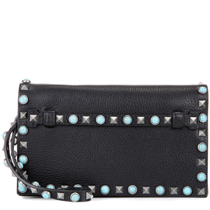 [해외] VALENTINO Embellished leather clutch bag - 피오리토