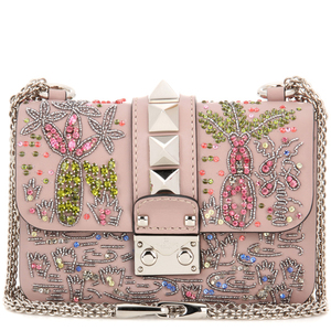 [해외] VALENTINO Lock Mini crystal-embellished shoulder bag - 피오리토