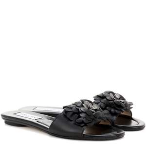 [해외] 정품 JIMMY CHOO Neave leather slip-on sandals Black - 피오리토