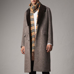 BURBERRY 40582991 Detachable Mink Wool Tailored Coat
