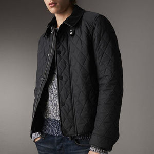BURBERRY 40447751 Corduroy Collar Quilted Jacket