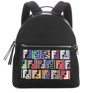 FENDI P00292943 Embellished leather backpack