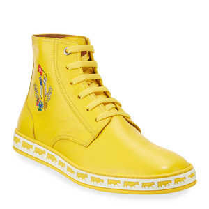 [정품] 발리 BALLY Mens Alpistar Leather High-Top Sneakers, Yellow  / 피오리토