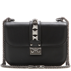 [해외] VALENTINO Lock Noir Small leather shoulder bag A- 피오리토