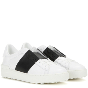 [해외] 정품 발렌티노 VALENTINO Open leather sneakers White/black - 피오리토