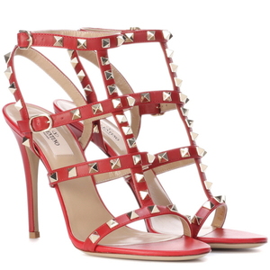 [해외] 정품 발렌티노 VALENTINO Rockstud leather sandals Red A- 피오리토