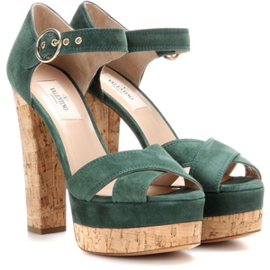 [해외] 정품 발렌티노 VALENTINO Suede sandals Dark green - 피오리토