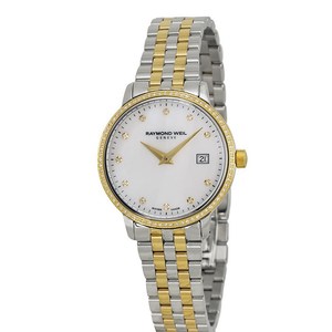 Raymond Weil Toccata Diamond White Mother of Pearl Dial Steel Ladies Watch 5988-SPS-97081