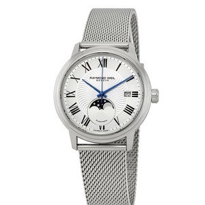 Raymond Weil Maestro Moonphase Automatic Silver Dial Mens Watch 2239M-ST-00659