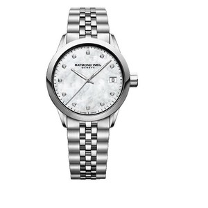 Raymond Weil Freelancer Diamond Mother of Pearl Dial Ladies Watch 5634-ST-97081