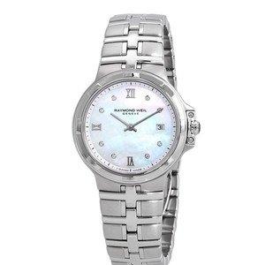 Raymond Weil Parsifal Diamond Silver Mother of Peal Dial Ladies Watch 5180-ST-00995